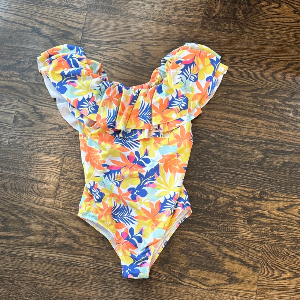 Janie and Jack Colorful Floral Swimsuit